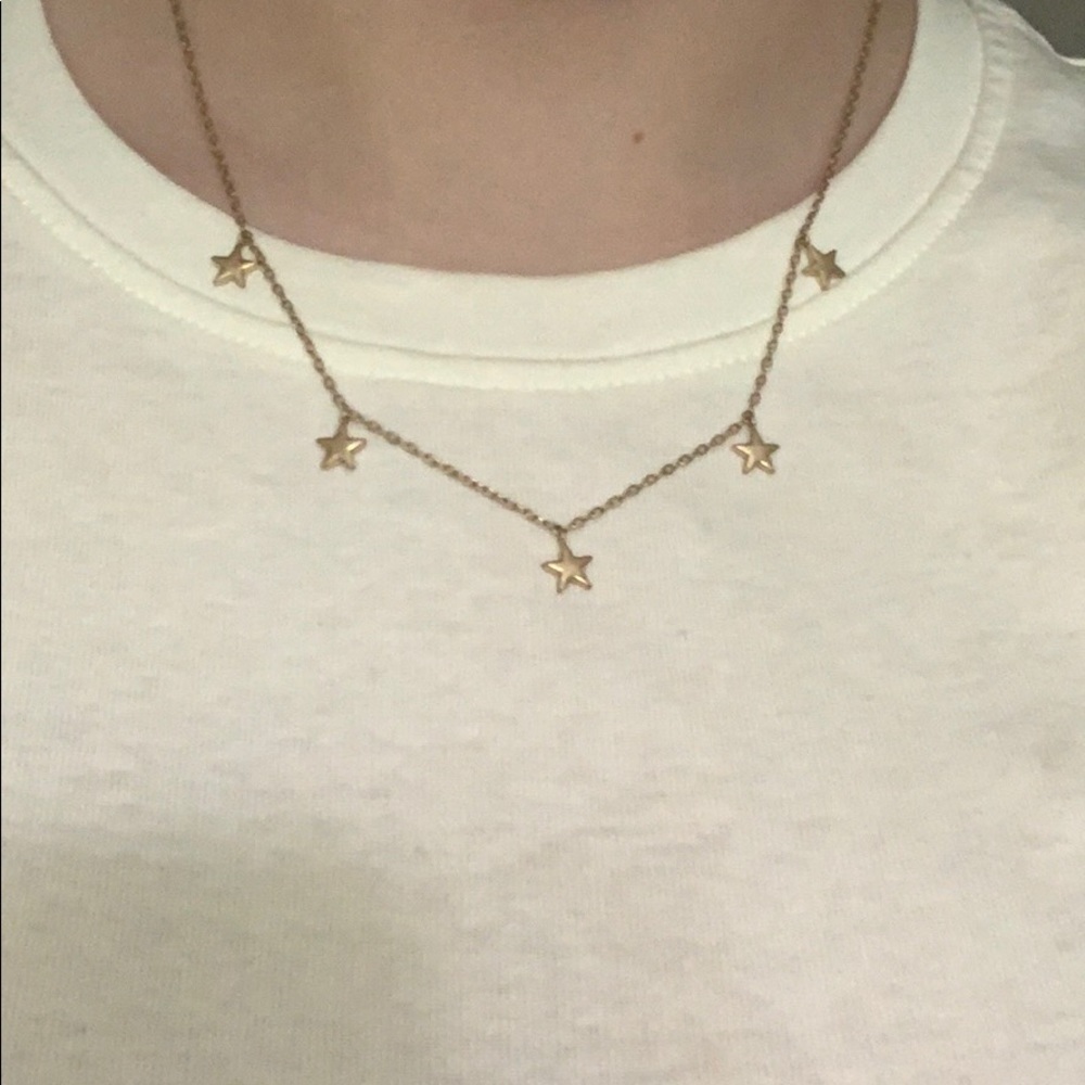 Gold star necklace